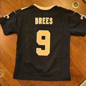 Nike Black and Gold NFL Saints Drew Brees Jersey